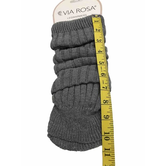 Via Rosa Women’s  Leg Warmers One Size Gray Color - Picture 3 of 7